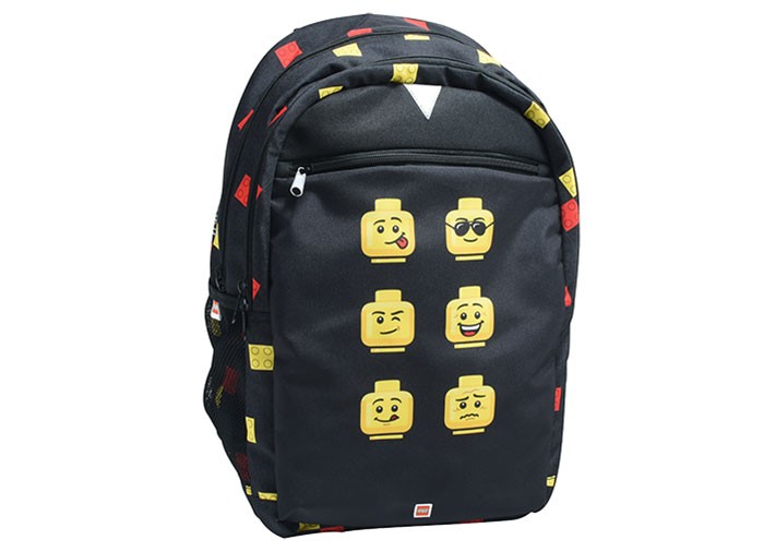 Ghiozdan extins LEGO Faces - Negru (10072-2007)