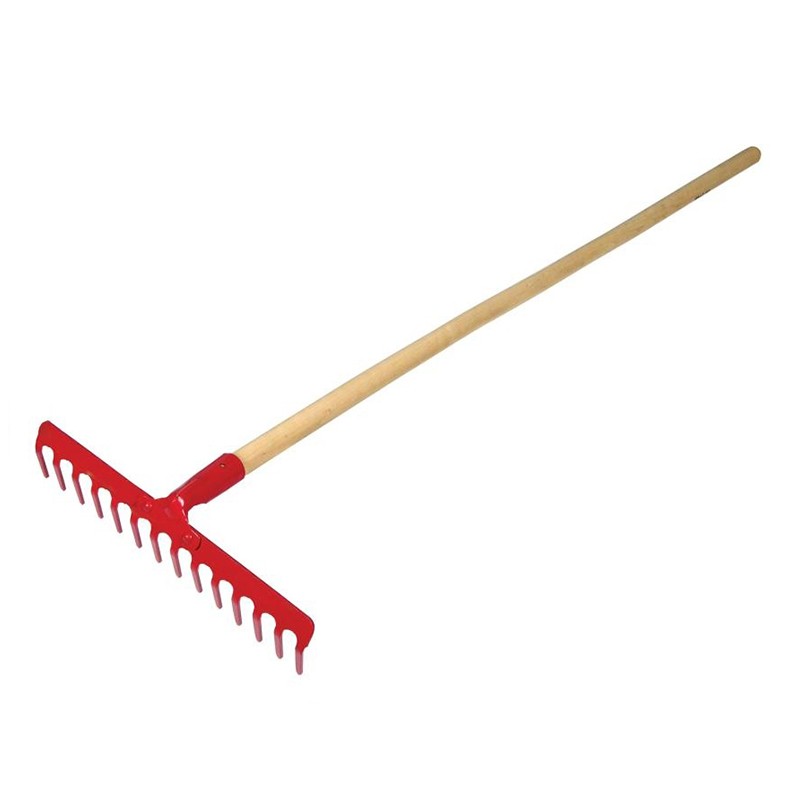 GREBLA METALICA CU MANER LEMN 130CM14 DINTI