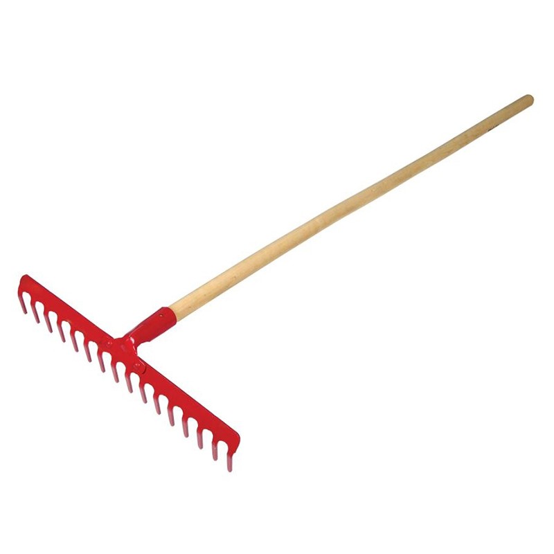 GREBLA METALICA CU MANER LEMN 130CM16 DINTI