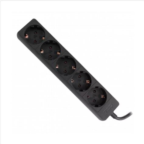 Prelungitor 3m, 5 prize schuko, Negru