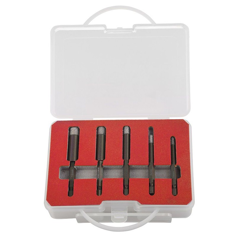 SET CAROTE DIAMANTATE CU TIJA FIXARE 5-12MM5P.