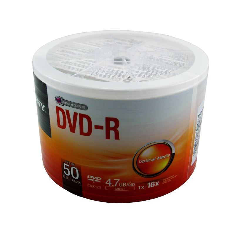 DVD-R Sony, 4.7GB, 16x, 50 buc