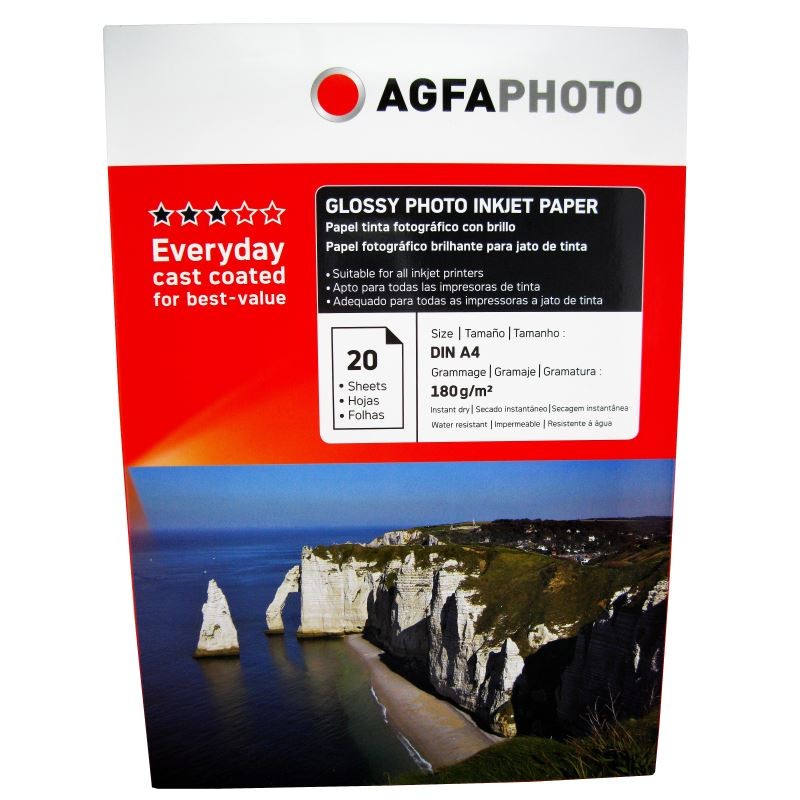 Hartie foto Agfa Glossy A4, 180 g/mp