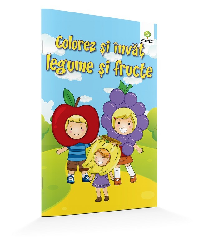 Colorez și învăț legume și fructe