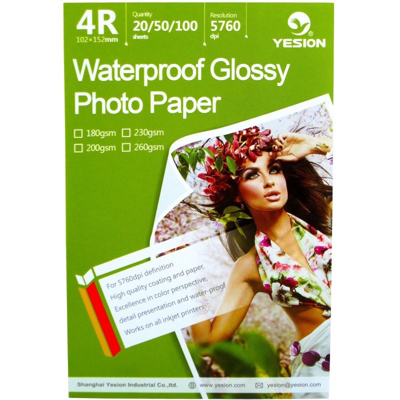Hartie foto Yesion Waterproof Glossy 4R, 260 g/mp, 20 coli/pachet