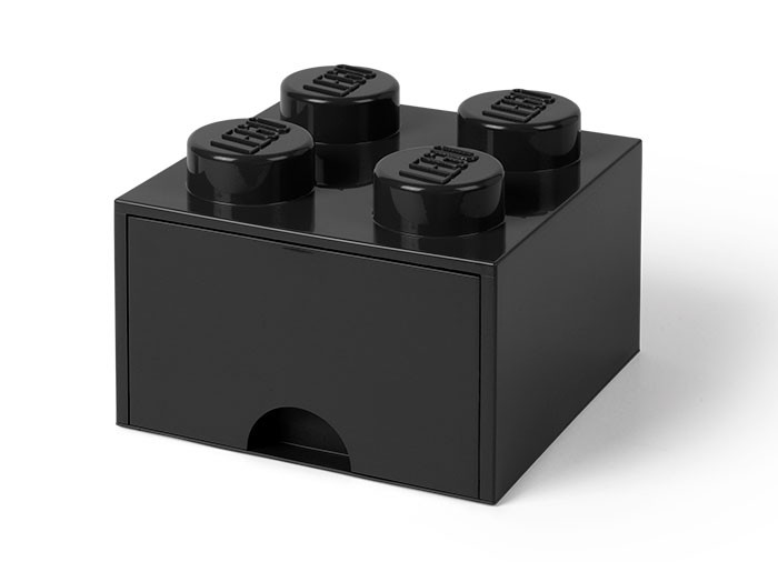 Cutie depozitare LEGO 2x2 cu sertar, negru (40051733)