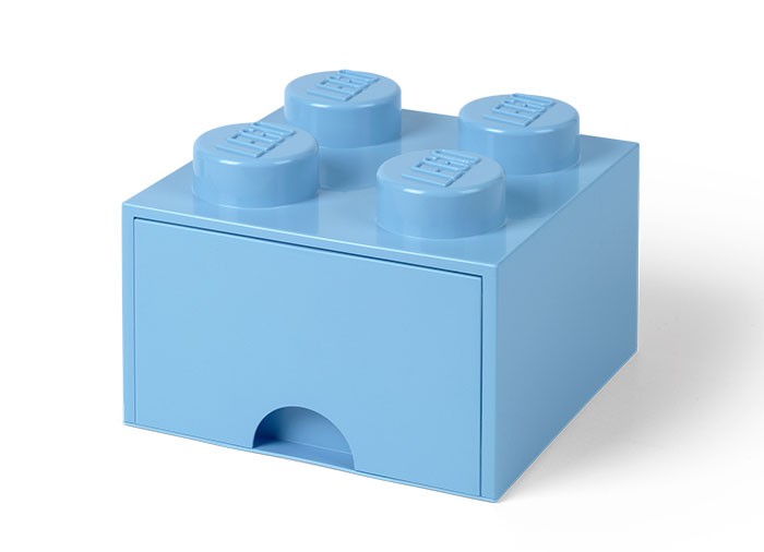Cutie depozitare LEGO 2x2 cu sertar, albastru deschis (40051736)