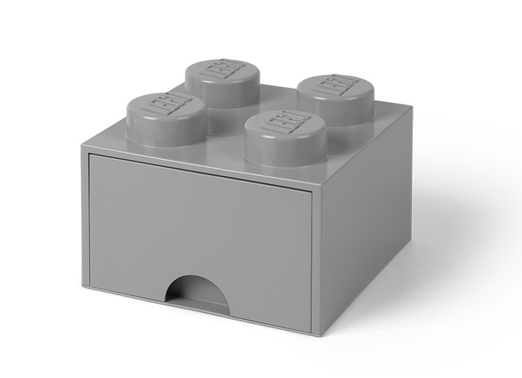 Cutie depozitare LEGO 2x2 cu sertar, gri (40051740)