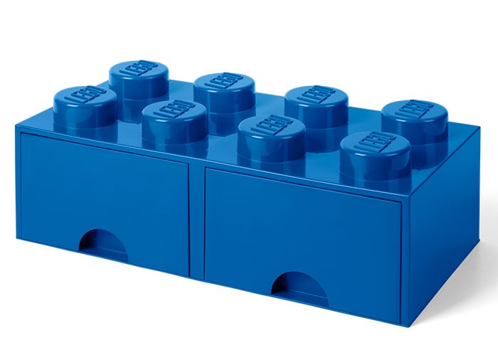 Cutie depozitare LEGO 2x4 cu sertare, albastru (40061731)