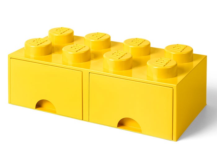 Cutie depozitare LEGO 2x4 cu sertare, galben (40061732)