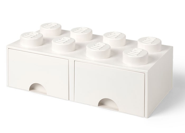 Cutie depozitare LEGO 2x4 cu sertare, alb (40061735)