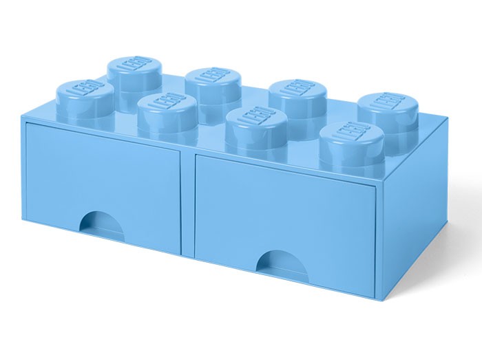 Cutie depozitare LEGO 2x4 cu sertare,albastru deschis (40061736)