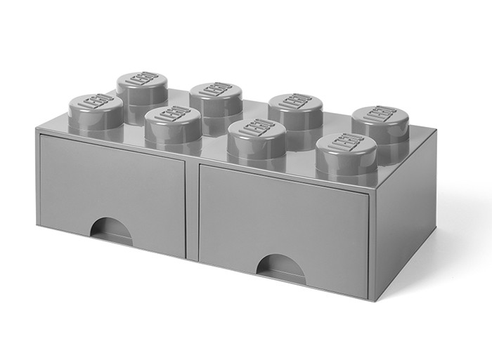 Cutie depozitare LEGO 2x4 cu sertare, gri (40061740)