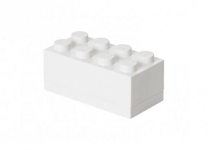 Mini cutie depozitare LEGO 2x4 alb