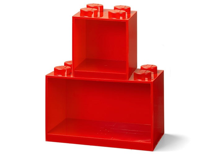 Set 2 rafturi Caramida LEGO - Rosu