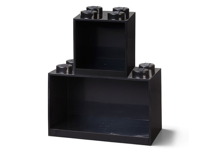 Set 2 rafturi Caramida LEGO - Negru