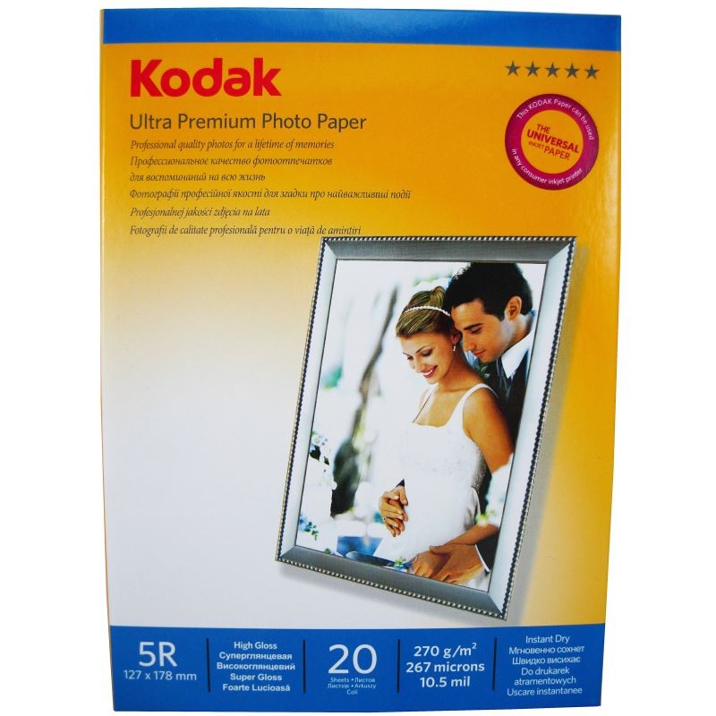 Hartie foto Kodak Ultra Premium High Glossy  5R RC, 270 g/mp