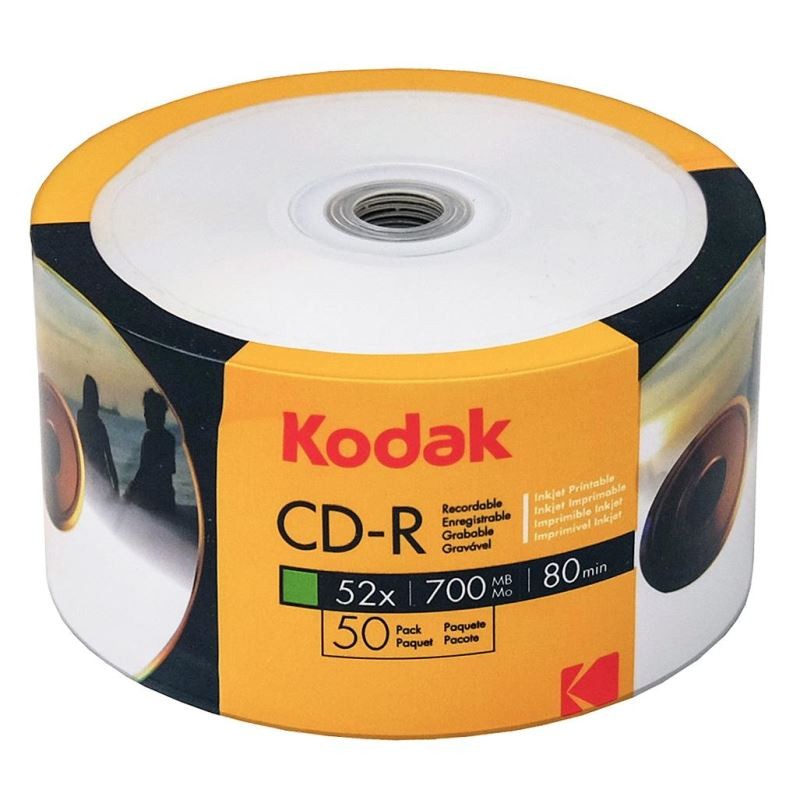 CD-R Kodak full printabil, 700MB, 52x, 50 buc