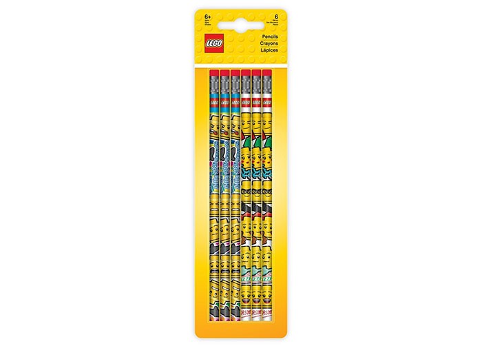 Set 6 creioane grafit cu radiera LEGO  (51140)