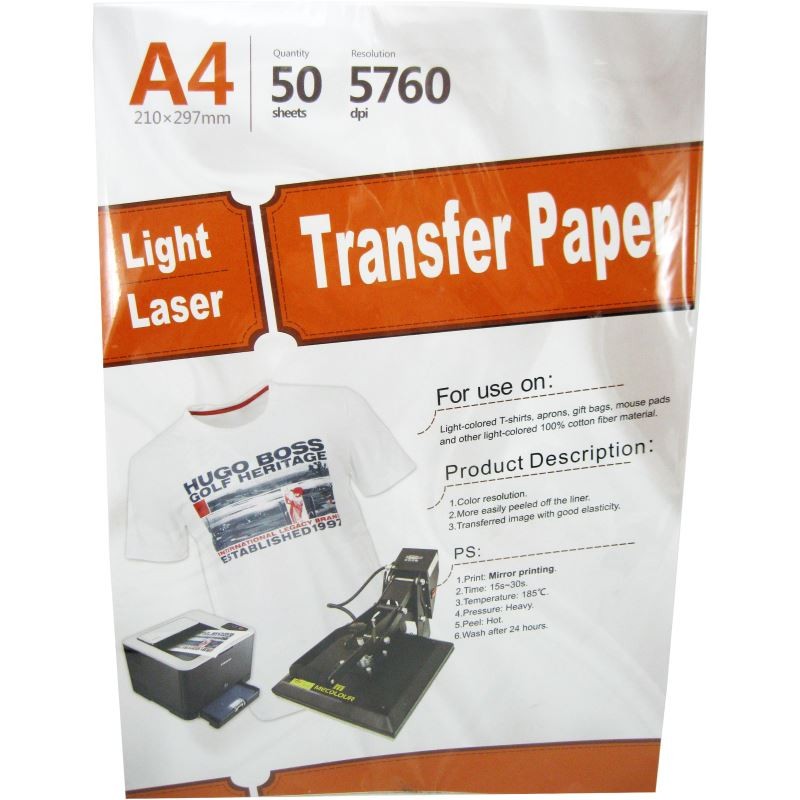 Hartie de transfer termic  YESION BLACK T-SHIRT A4, 230g/mp, 50 coli/pachet