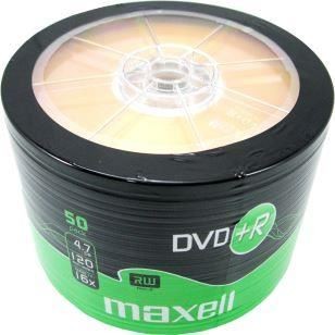 DVD+R Maxell non-printable, 4.7GB, 16x, pachet 50 discuri