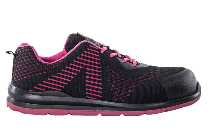 Pantofi de protectie FLYTEX S1P ESD roz G3369