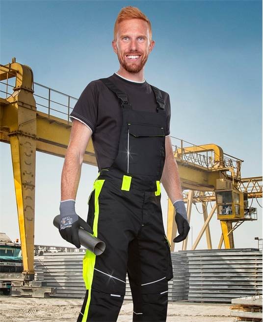 Pantaloni de lucru cu pieptar NEON - H6402