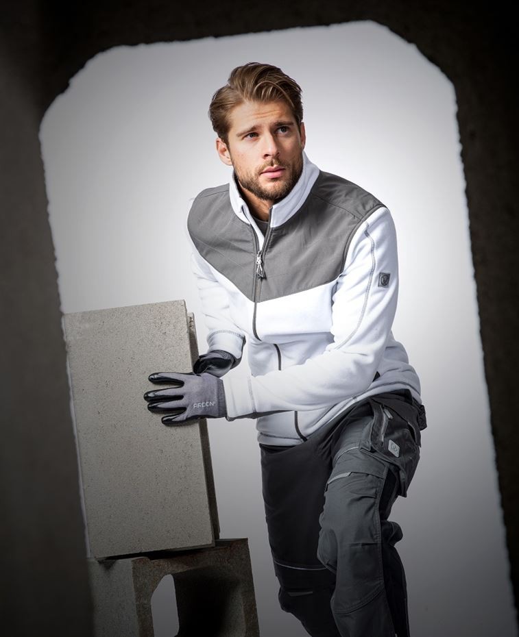 Hanorac SOFTFLEECE COMBO alb H6499