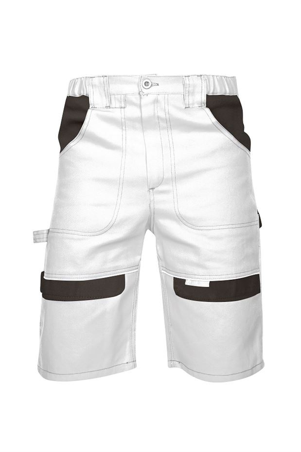 Pantaloni scurti de lucru PROFESIONALI COOL TREND alb-gri H8807
