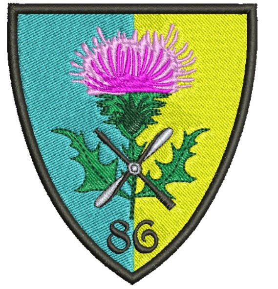 ECUSON / EMBLEMA - FLOTILA 86 AERIANA „LOCOTENENT AVIATOR GHEORGHE MOCIORNITA”