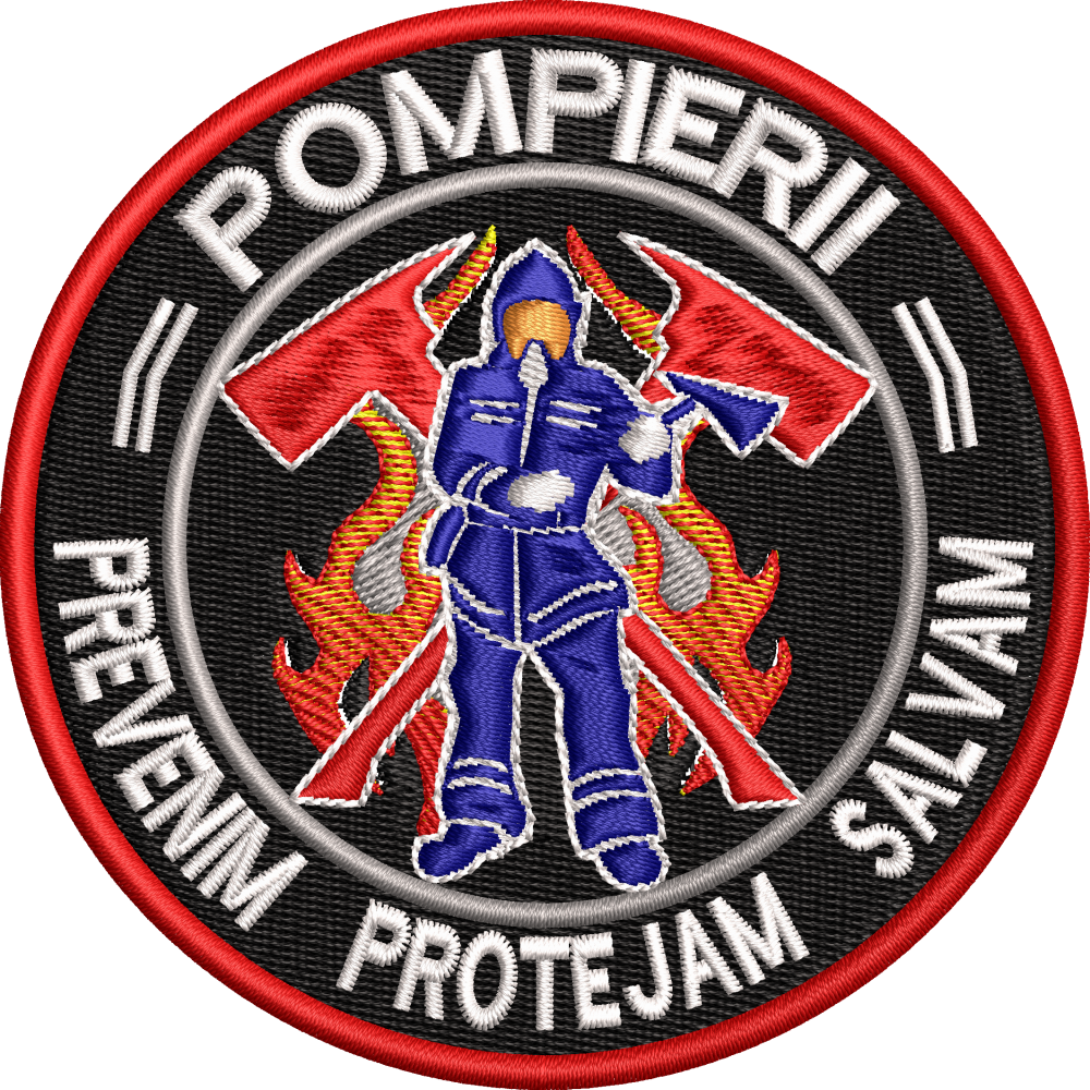 ECUSON / EMBLEMA - POMPIERII MILITARI ( VARIANTA 3 )