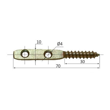 SUPORT POLITA PLAT CU FILET LEMN 30MM10X40MM