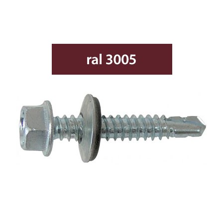 SURUBURI PERFORATOARE RAL3005-VISINIU 4.8X35MM, 250/SET