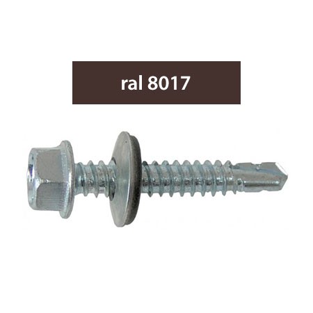 SURUBURI PERFORATOARE RAL8017-MARONIU 4.8X20MM, 250/SET