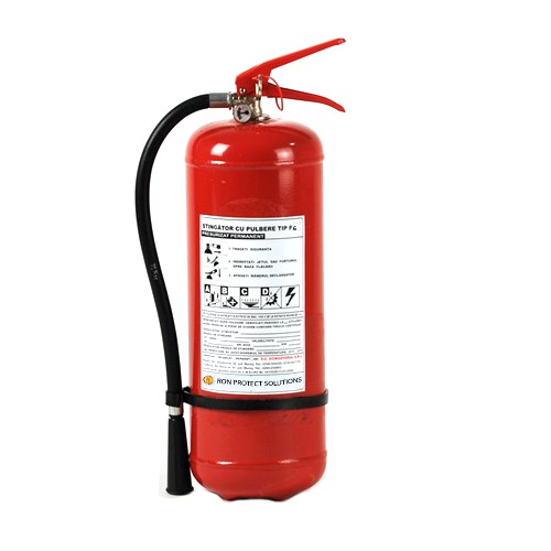 Stingator P6 presurizat permanent cu pulbere 6kg cu suport inclus si garantie 5 ani - avizat IGSU
