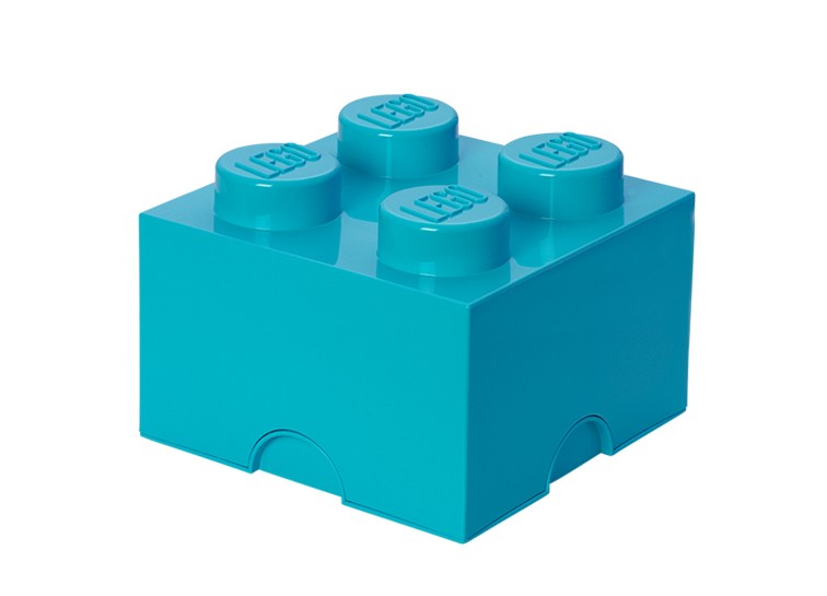Cutie depozitare LEGO 2x2 albastru turcoaz (40031743)