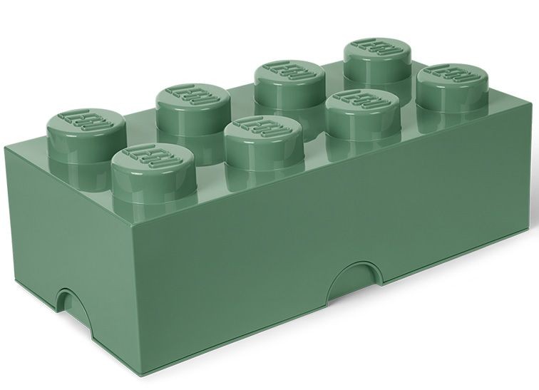 Cutie depozitare LEGO 2x4 verde masliniu (40041747)