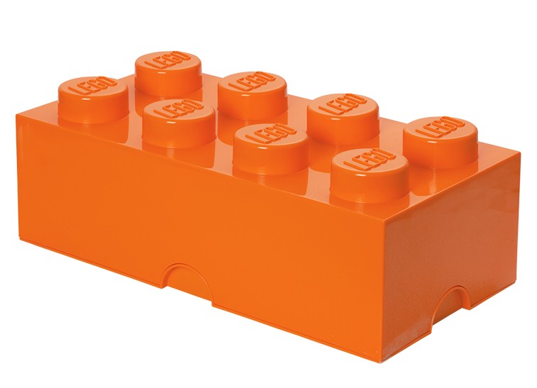 Cutie depozitare LEGO 2x4 portocaliu (40041760)