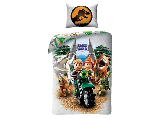 Lenjerie de pat LEGO Jurassic World (LEGO-749BL)