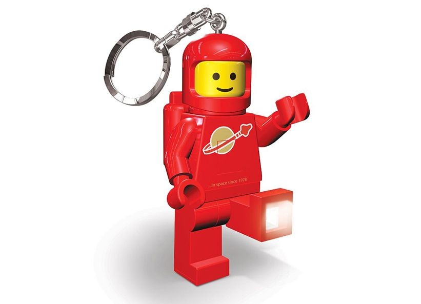 Breloc cu lanterna LEGO astronaut  - rosu (LGL-KE10-R)