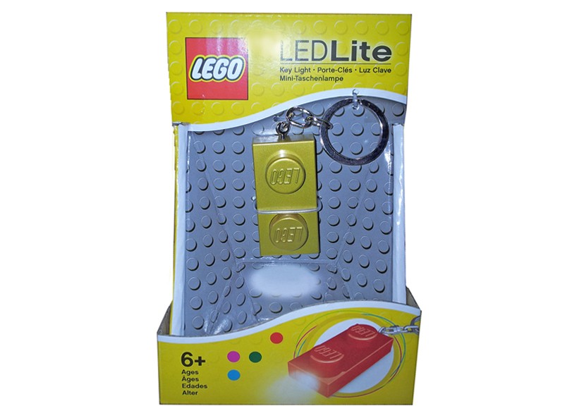 Breloc cu lanterna LEGO placa aurie (LGL-KE52GS-G)