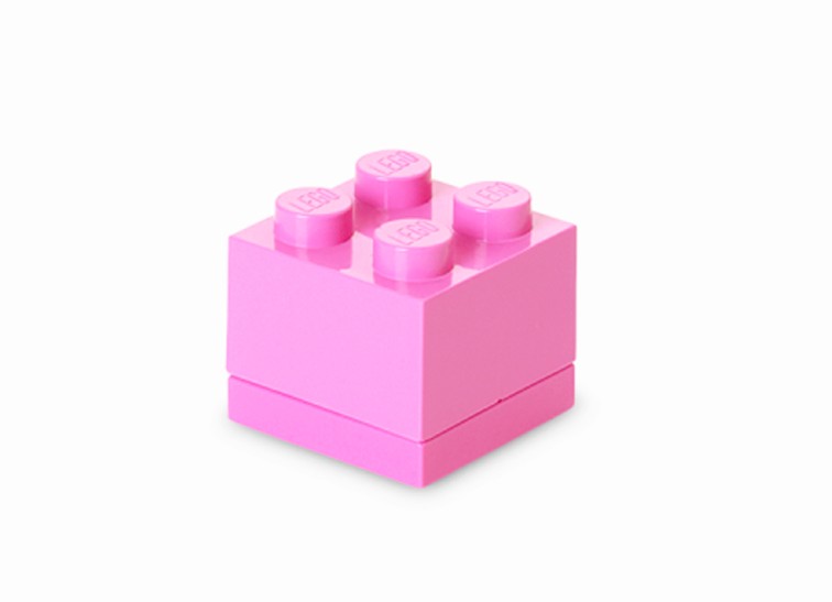 Mini cutie depozitare LEGO 2x2 roz (40111739)