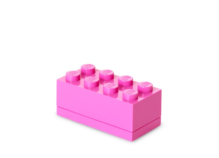 Mini cutie depozitare LEGO 2x4 roz (40121739)