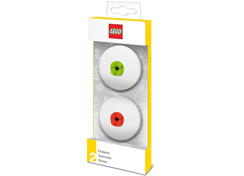 Set 2 radiere LEGO - rosu si verde (51519)
