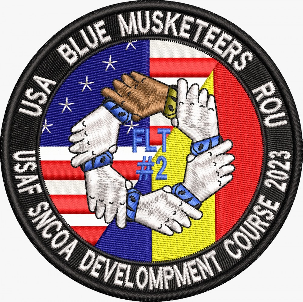 EMBLEMA SCHIMB EXPERIENTA " USA BLUE MUSKETEERS "