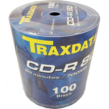 CD-R Traxdata non-printable , 700MB, 52x, Pachet 100 discuri