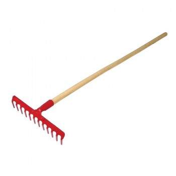 GREBLA METALICA CU MANER LEMN 130CM12 DINTI