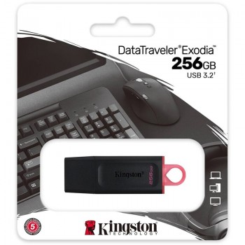 Memorie USB 3.2 / 3.1 / 3.0 / 2.0 Kingston, 256GB, DataTraveler, Black