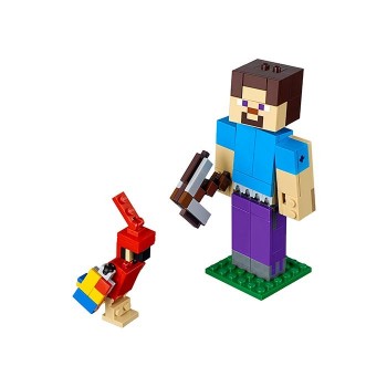 Minecraft Steve BigFig cu papagal (21148)