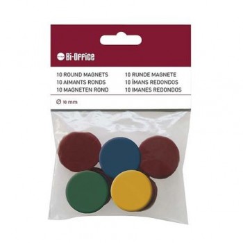 Magneti Bi-Silque, 10 bucati/set, diverse culori, 10 mm
